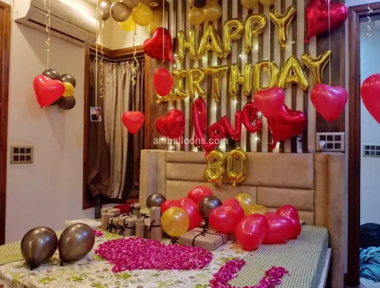 Birthday Hearts Balloon Surprise Decor