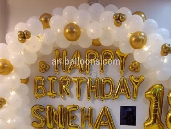 Half Circle Birthday Balloon Decoration