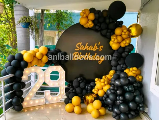 Black Flex Birthday Decoration