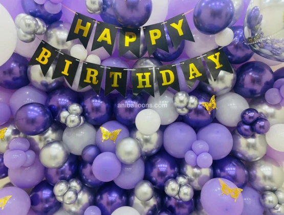 Balloons Decortions Purple