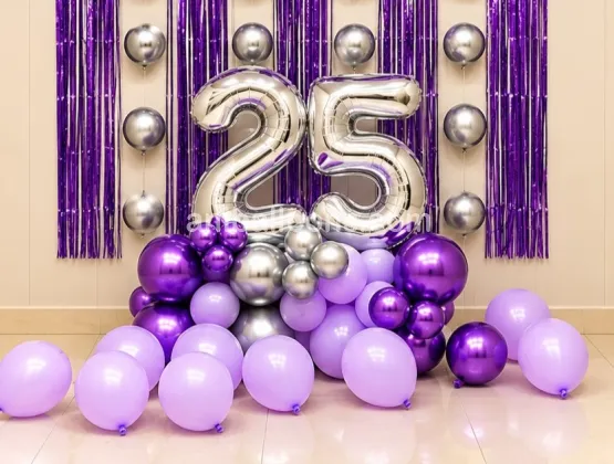 Purple Theme Birthday Decor
