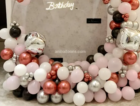 Pink & White Ring Decor