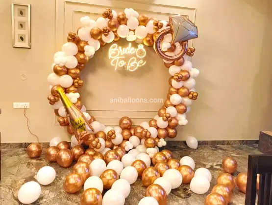 Luxe Bride Ring Balloon Setup