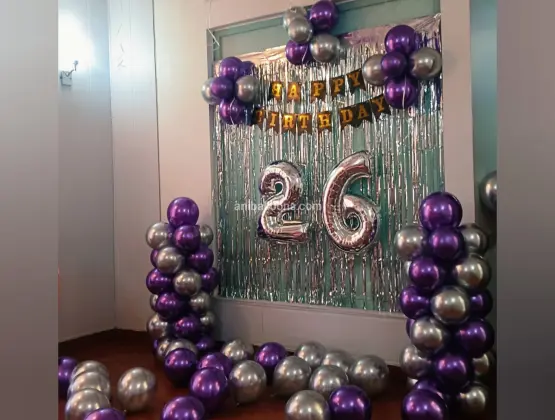 Chrome Shine Backdrop Decoration