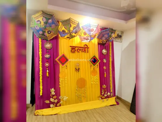 Haldi Decoration Backdrop