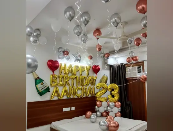 Cheers & Balloons Setup