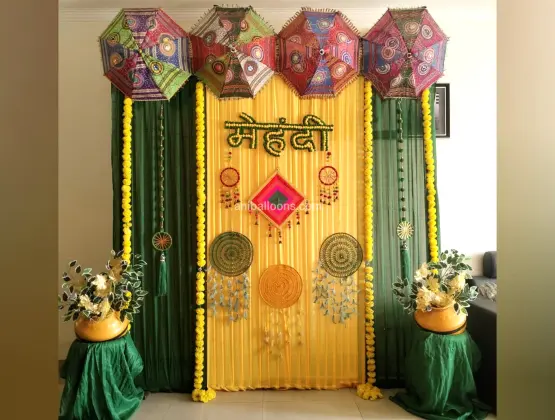 Traditional Mehndi Ceremony Decor