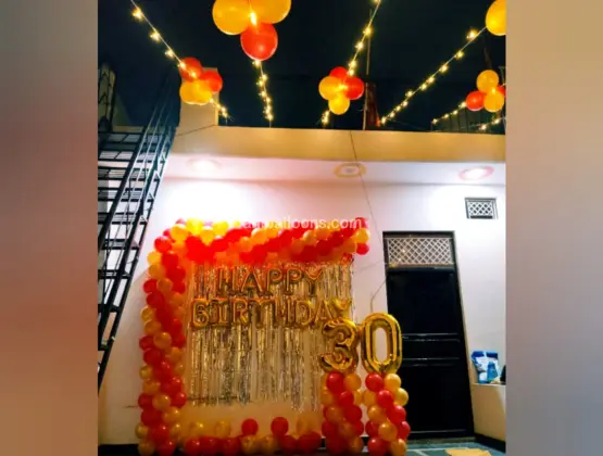 Surprise Birthday Decoration on Terrace