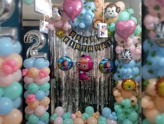 Mash & Bear Birthday Theme Decoration