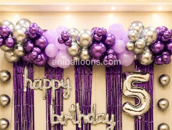 Purple Theme Balloon Kids Decor