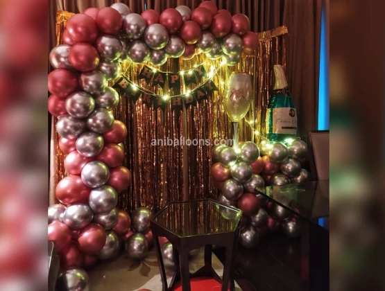 Chrome Balloons Garland  Decoration