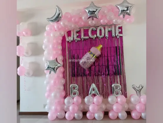 Baby Girl Welcome Surprise Decor