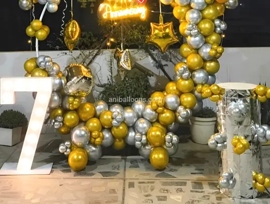 Birthday Terrace Balloon Decoration