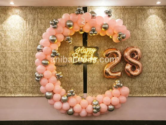 Dusky Pink Wall Decor for Birthday