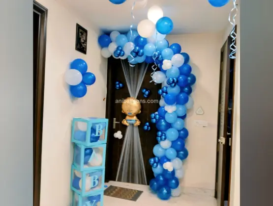 Elegant Baby Boy Welcome Decor