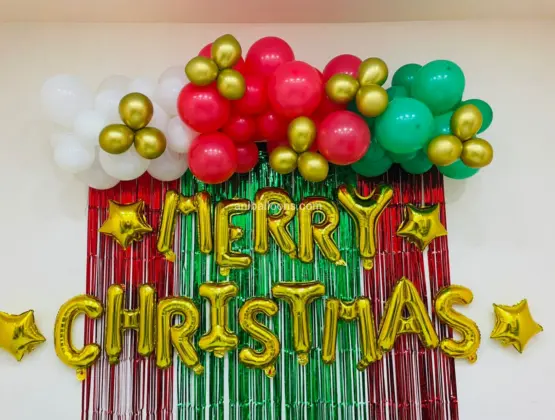 Merry Christmas Theme Balloon Decor