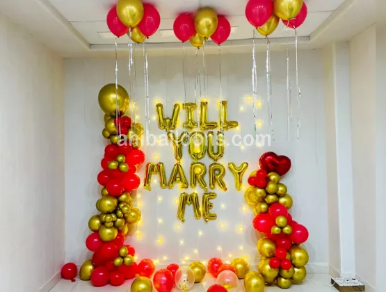 Marry Me Balloon Decor
