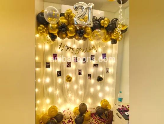 Golden and Black Birthday Decoration