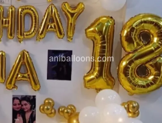 Birthday Decor with Age Number