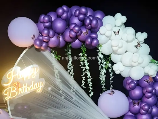 Purple and White Ring Decoration