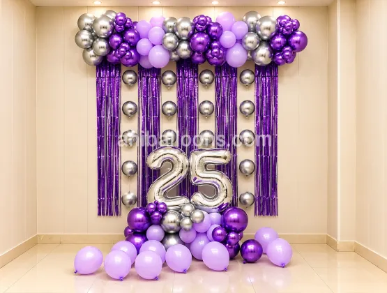 Purple Theme Birthday Decor