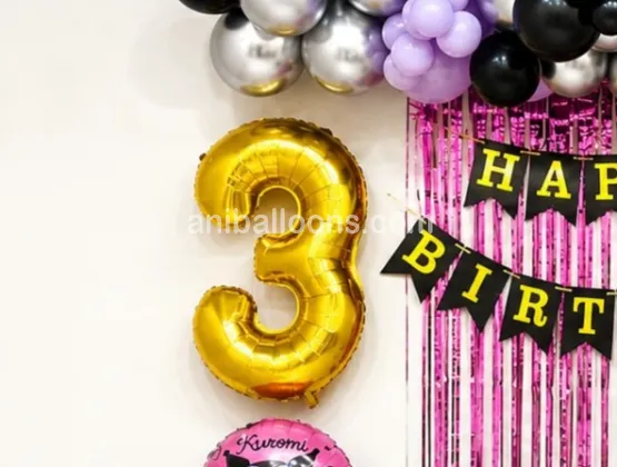 Kuromi Theme with Age Letter