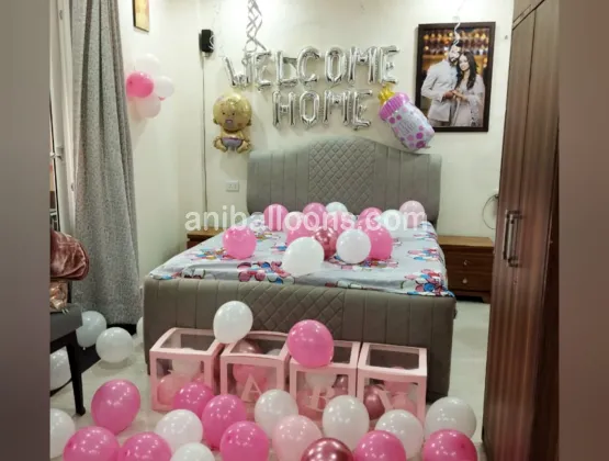 Baby Girl Pink Welcome Decor