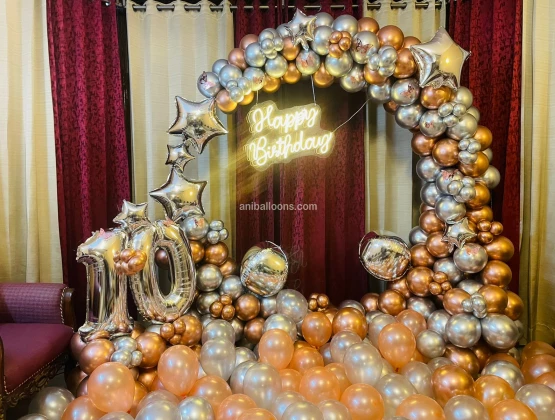 Rosegold and Silver Color Ring Decorations