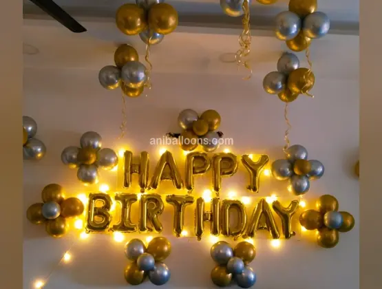 Simple Chrome Balloon Decoration