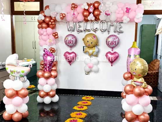 Baby Girl Decorations with Petals