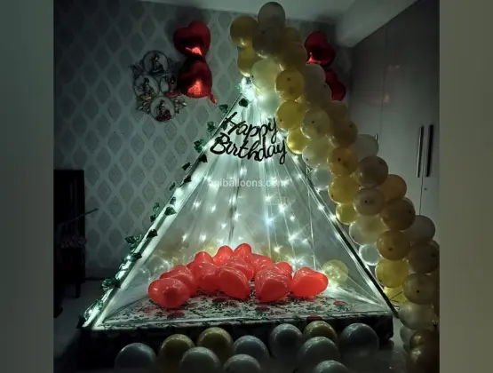 Romantic Canopy  Balloons Decoration