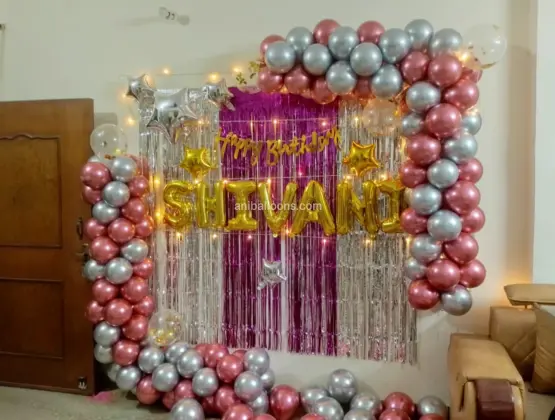 Chrome Luxe Birthday Decoration