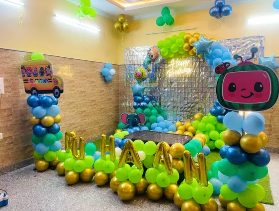 Cocomelon 1st Balloons Theme Decoration
