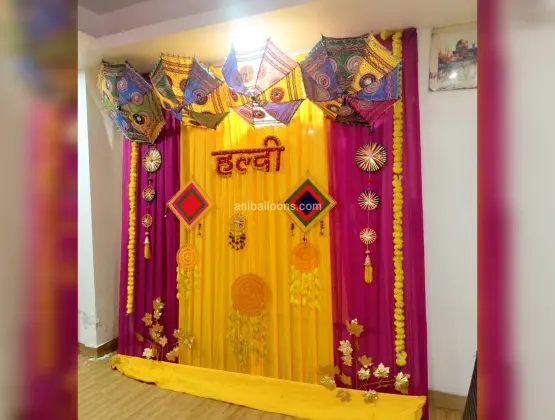 Haldi Decoration Backdrop