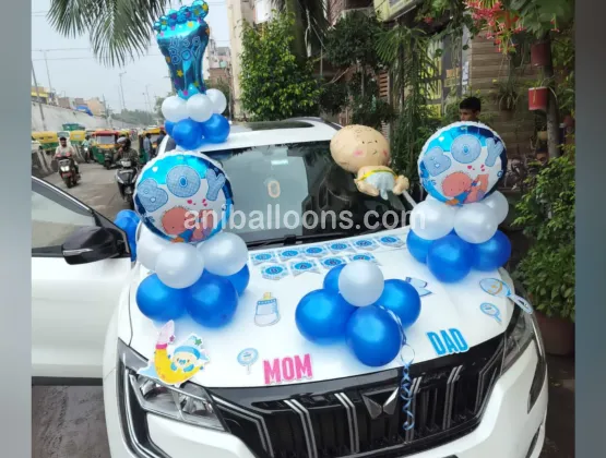 Newborn Boy Car Welcome Setup
