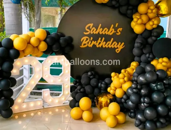 Black Flex Balloon Decoration
