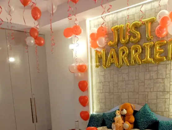 Just Married Balloon Decoration