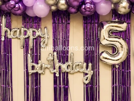 Purple Vibe Balloon Kids Decor