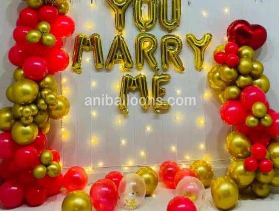Marry Me Surprise Balloon Decor