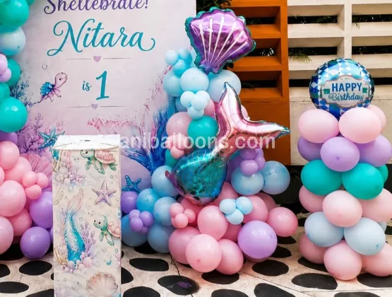 Mermaid Theme Balloon Decor