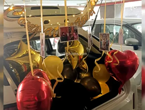 Congratulations Car Dikki Balloon Decoration