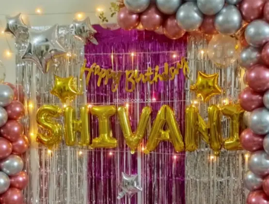 Chrome Balloon Birthday Decor