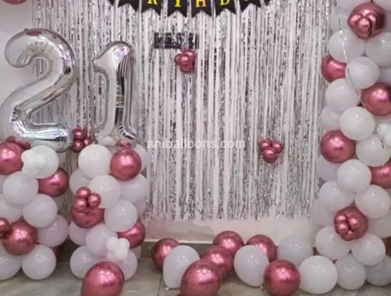 Pink Spark Balloon Decoration