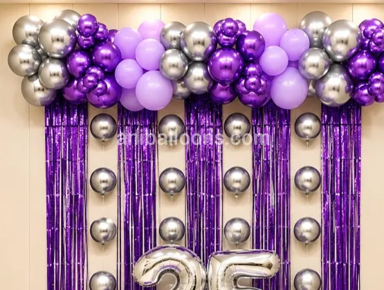 Purple Birthday Balloon Decor