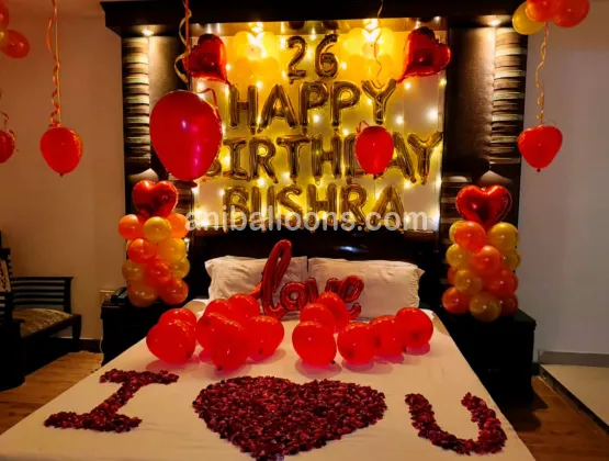 Romantic Room Birthday Decor