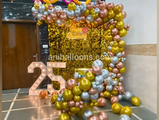 Silver Jubilee Sequin Decoration