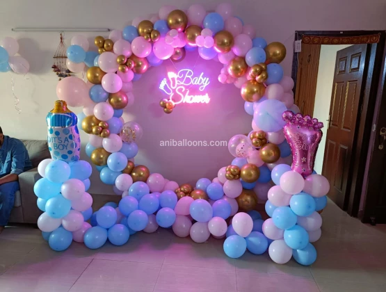 Baby Shower With Pastel Balloons