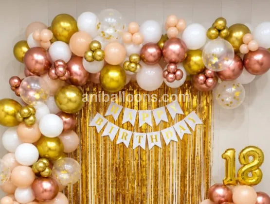 Rose Gold Birthday Garland Decor