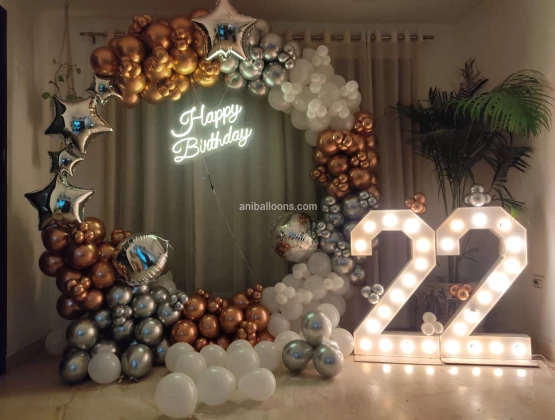 Ring Decorations With neon light