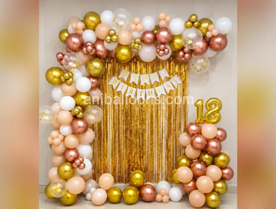 Elegant Birthday Balloon Decor